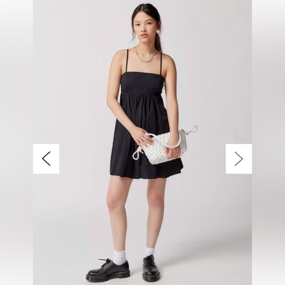Urban Outfitters black poplin mini dress
